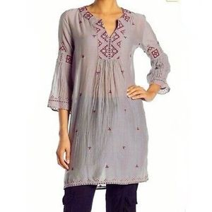 Johnny Was NWT Ava Embroidered 3/4 Sleeve Tunic M.